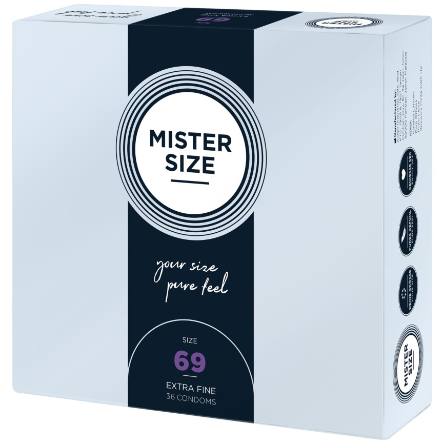 Презервативи Mister Size - pure feel - 69 (36 condoms), товщина 0,05 мм фото 2