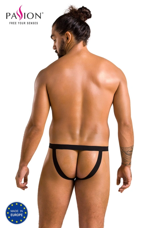 Мужские слипы на шнуровке Passion 044 SLIP BEN XXL/XXXL Black, экокожа, люверсы фото 6