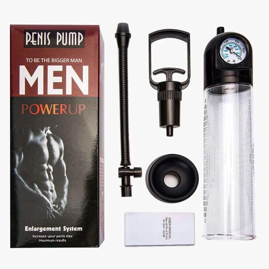 Вакуумна помпа Men Powerup зі стрілковим манометром і ручним насосом фото 6