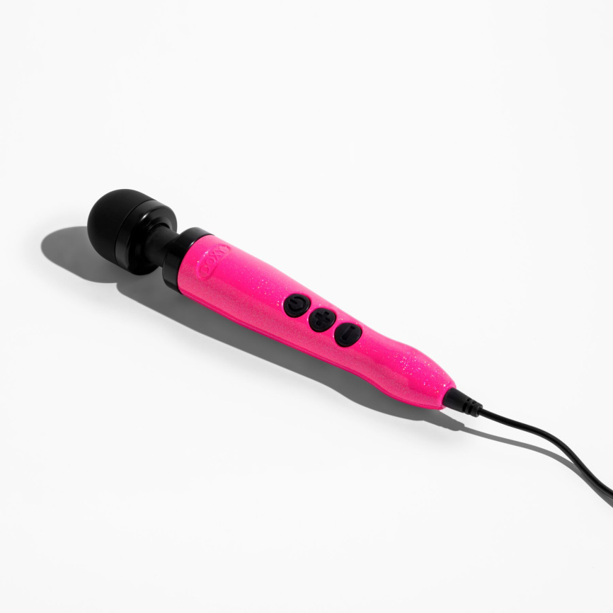 Вібромасажер DOXY Die Cast 3 Hot Pink, дуже потужний, живлення 220В, металевий корпус фото 1