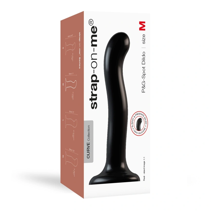 Насадка для страпона Strap-On-Me P&G-Spot Dildo, силикон, размер M фото 5