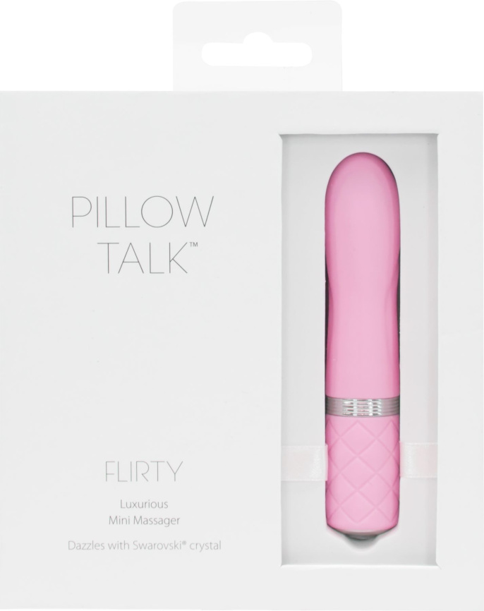 Розкішний вібратор PILLOW TALK - Flirty Pink з кристалом Swarovski, гнучка головка фото 8