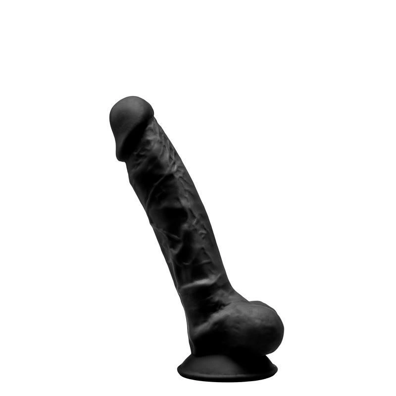 Фаллоимитатор SilexD Johnny Black (MODEL 1 size 7in), двухслойный, силикон+Silexpan, диаметр 3,8см фото 1