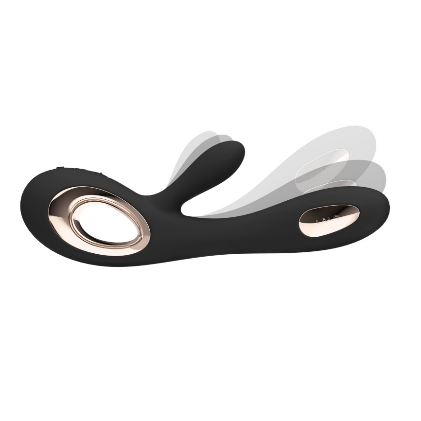 Вібратор-кролик LELO Soraya Wave Black, манливі рухи стовбура фото 6