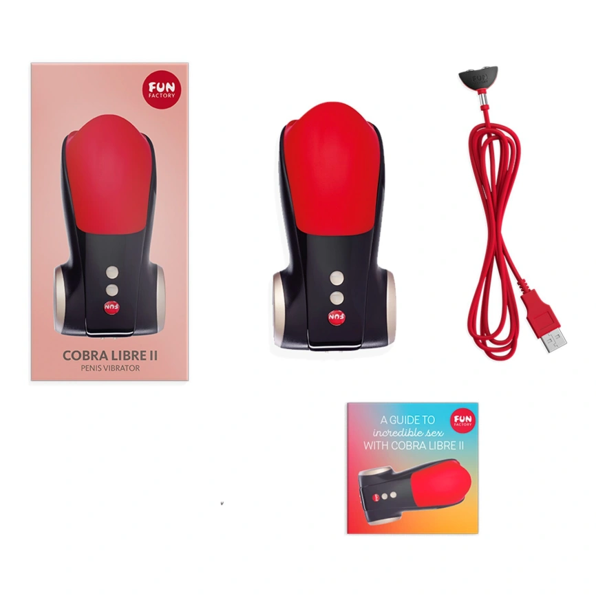Мастурбатор для головки пениса Fun Factory COBRA LIBRE II black/red (мятая упаковка!!!) фото 6