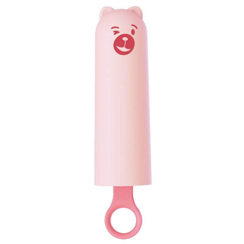 Вібратор CuteVibe Teddy Pink (Black Dildo), реалістичний вібратор під виглядом морозива фото 1