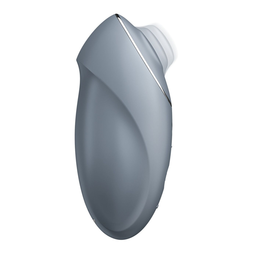 Вібростимулятор-пульсатор Satisfyer Tap & Climax 1 Bluegrey, ефект постукування пальцем, 2 мотори фото 2