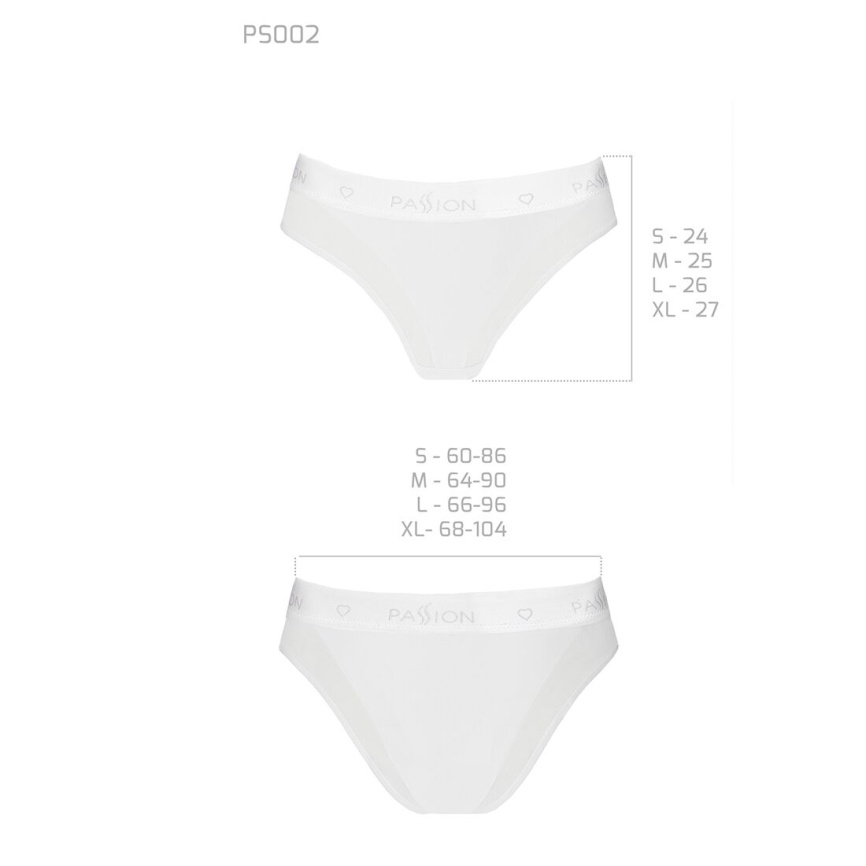 Трусики з прозорою вставкою Passion PS002 PANTIES S, white фото 5