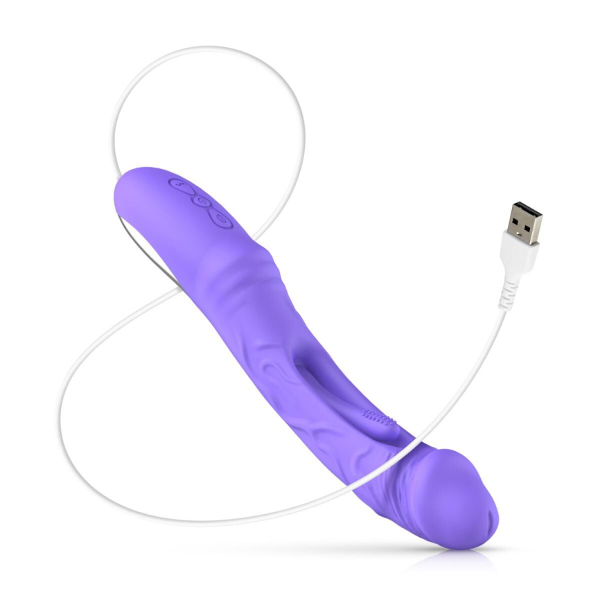 Вібратор Good Vibes Only - Flax Vibrating Dildo with G-Spot Stimulator фото 6