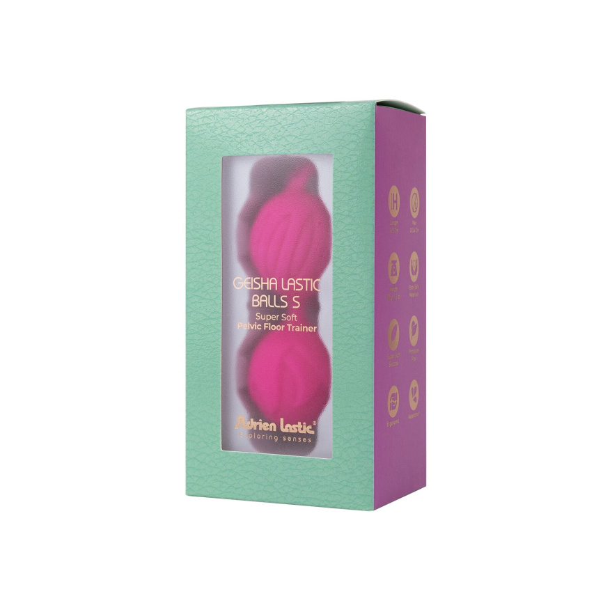 Вагінальні кульки Adrien Lastic Geisha Lastic Balls Mini Magenta (S), діаметр 3,4 см, вага 85 г фото 5