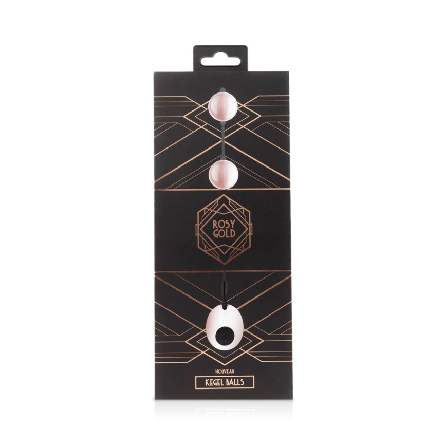 Металеві вагінальні кульки Rosy Gold - Nouveau Kegel Balls, маса 376 г, діаметр 2,8 см фото 4
