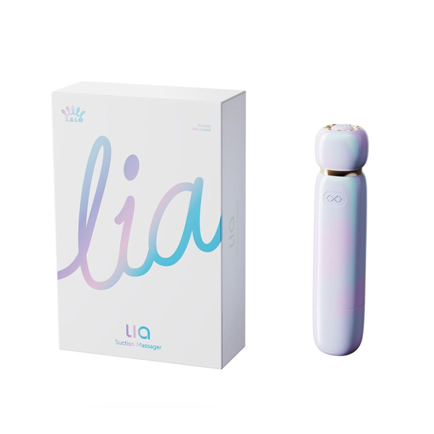 Вакуумний кліторальний стимулятор Zalo Lia Lavender Purple, 3 насадки, 3 режими, різна інтенсивність фото 24