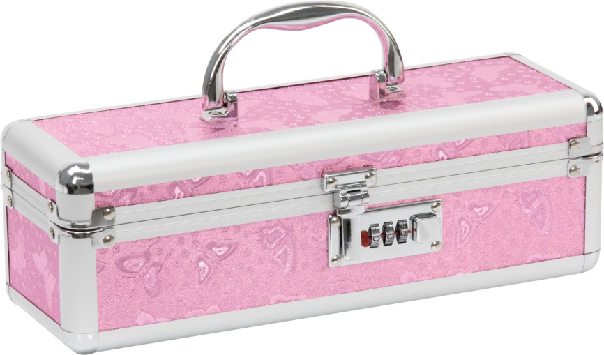 Кейс для зберігання секс-іграшок BMS Factory - The Toy Chest Lokable Vibrator Case Pink з кодовим за фото 2