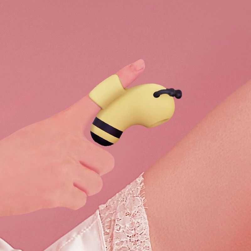 Вакуумный стимулятор с микротоками KISSTOY Beebe Yellow, на палец фото 6