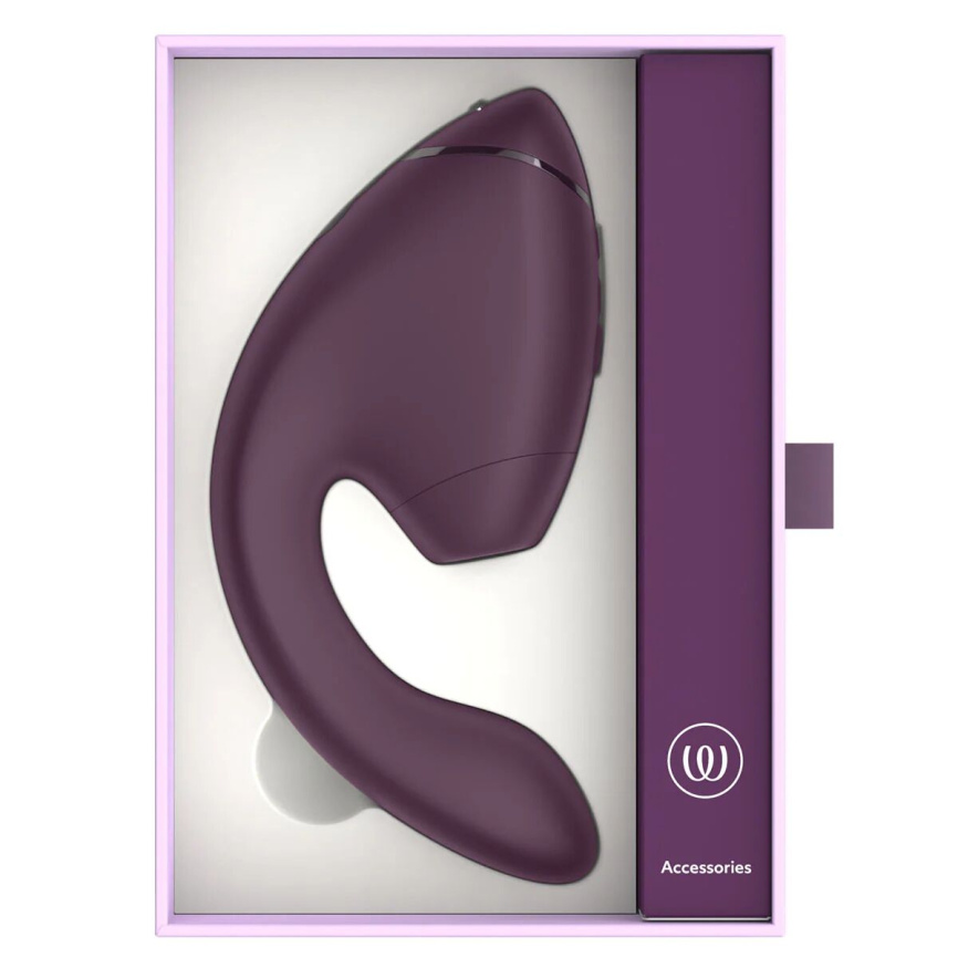 Подвійний вакуумний кліторальний стимулятор з вібрацією Womanizer Next Duo - Dark Purple фото 14