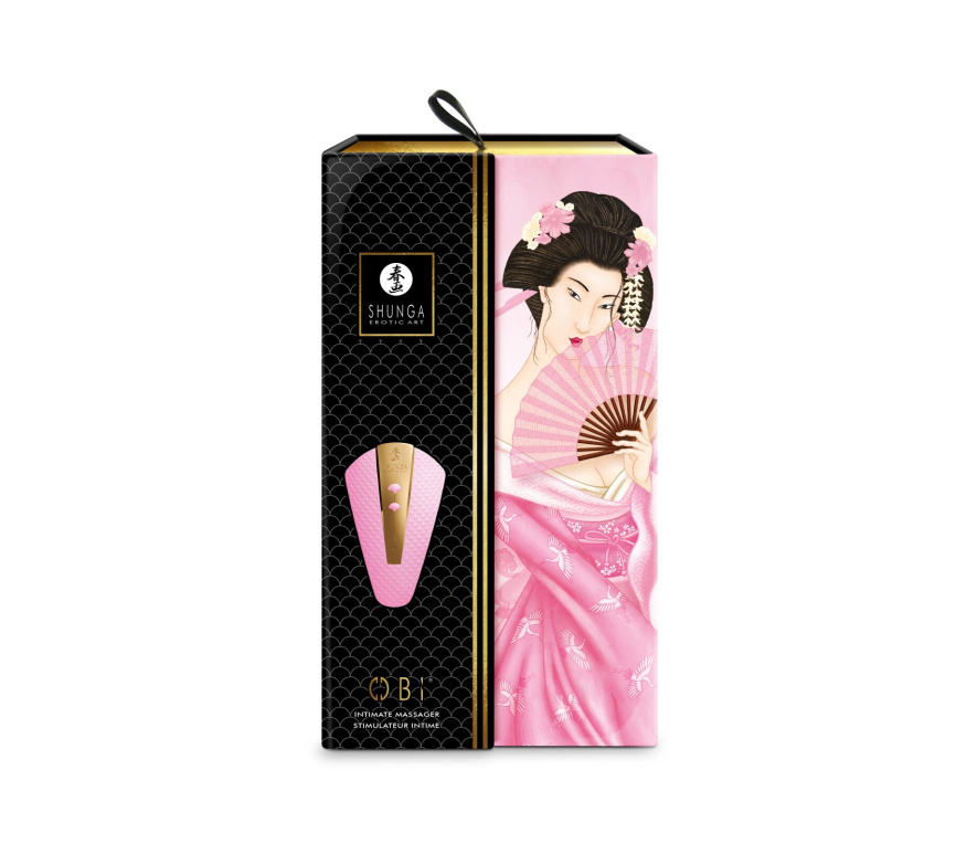 Кліторальний вібратор Shunga Obi Light Pink фото 8