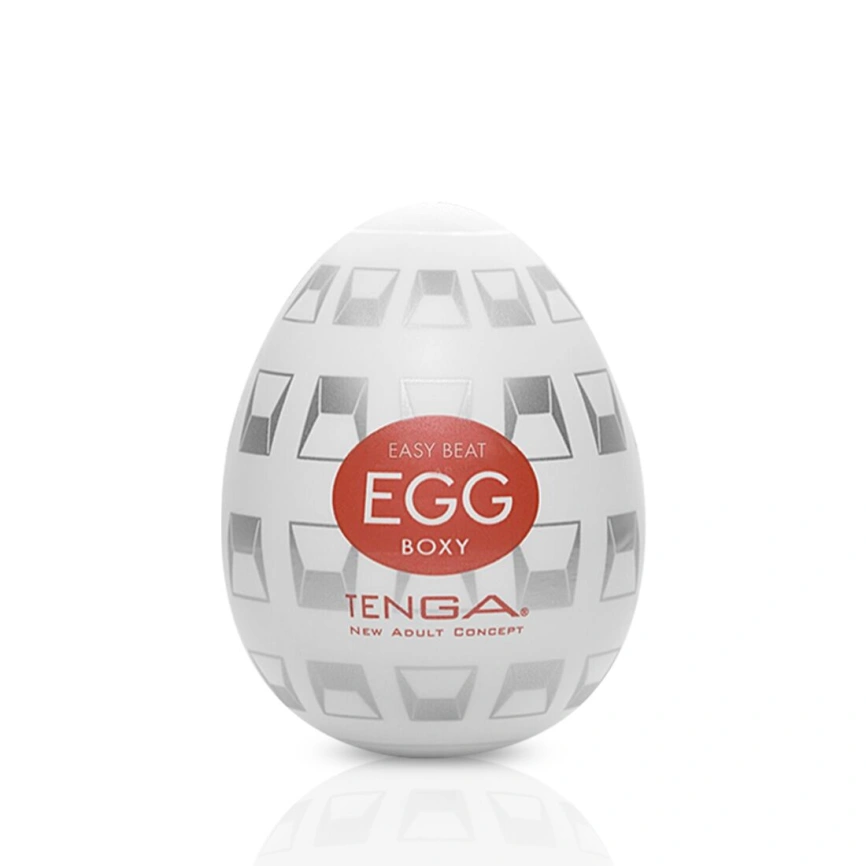 Мастурбатор-яйцо Tenga Egg Boxy с геометрическим рельефом фото 5