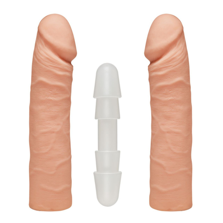 Фалоімітатор подвійний Doc Johnson The D - Double D - 16 Inch - ULTRASKYN, діаметр 4,4 см, Vack-U-Lo фото 1